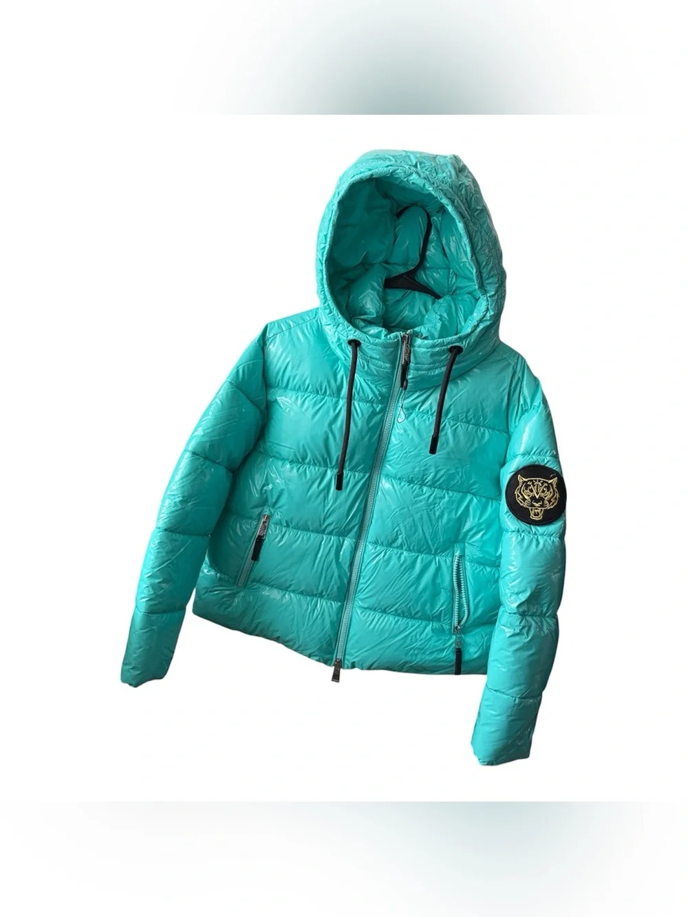PLEIN SPORT | Phillipp Plein Teal Quilted Hooded Puffer
